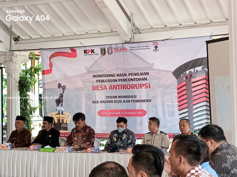 KPK RI Monitoring Hasil Penilaian Perluasan Percontohan Desa Anti Korupsi di Pringsewu 