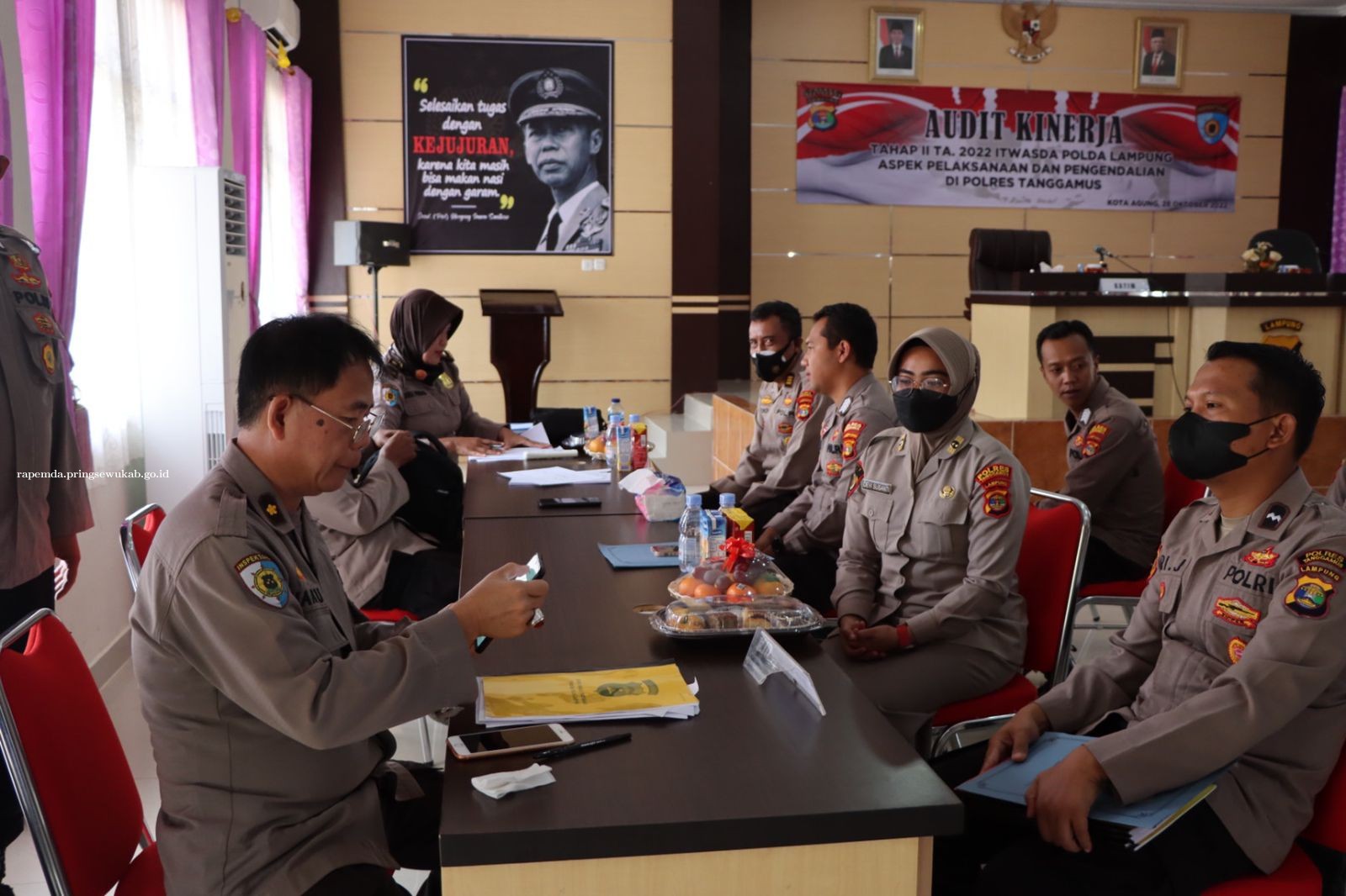 Tim Audit Irwasda Polda Lampung Kunjungi Polres Tanggamus