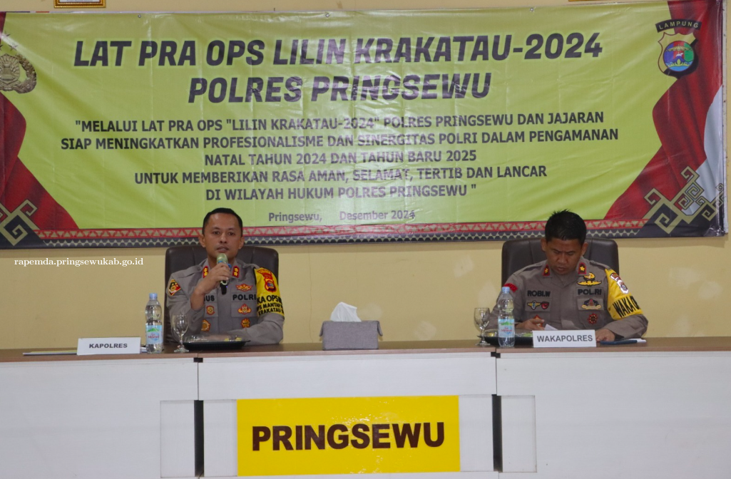 Polres Pringsewu Akan Gelar Operasi Lilin Krakatau 2024, Pastikan Keamanan Natal dan Tahun Baru